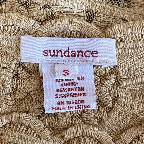 Sundance Buttery Yellow Embroidered Sheer Top Blouse Cottagecore Romantic Small - Picture 6 of 9